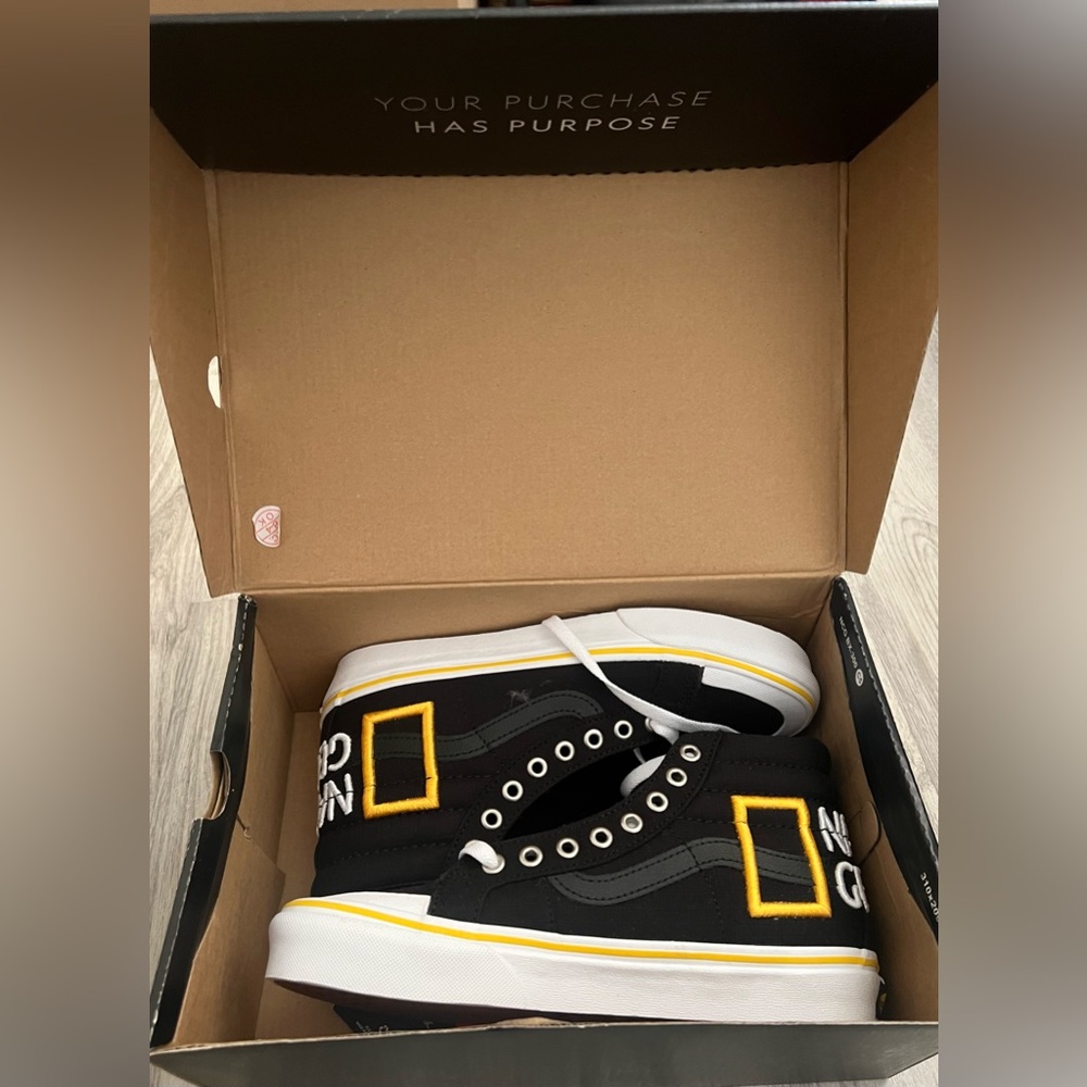 Vans Classic SK8 Hi Reissue 13 National Geographic Shoes w/ box tags 7/8.5 - Picture 9 of 12